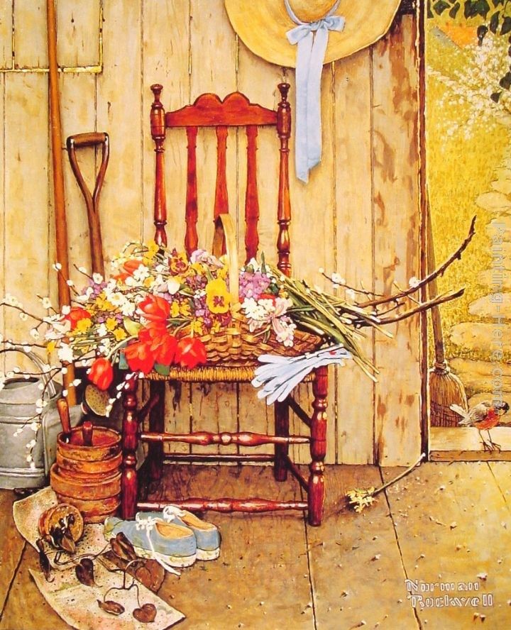 Norman Rockwell Spring Flowers